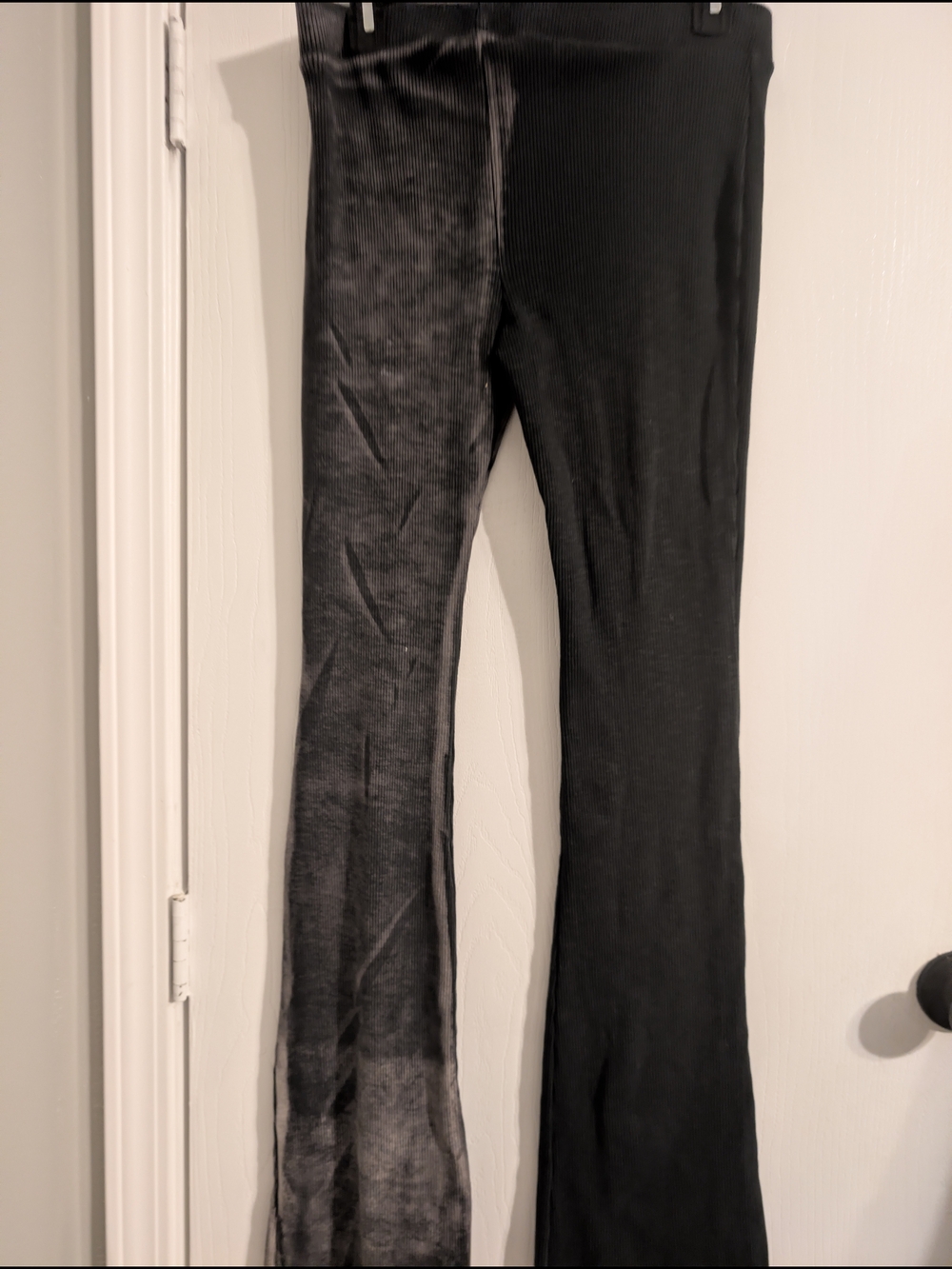 Zara Ribbed Charcoal High-Waist Leggings